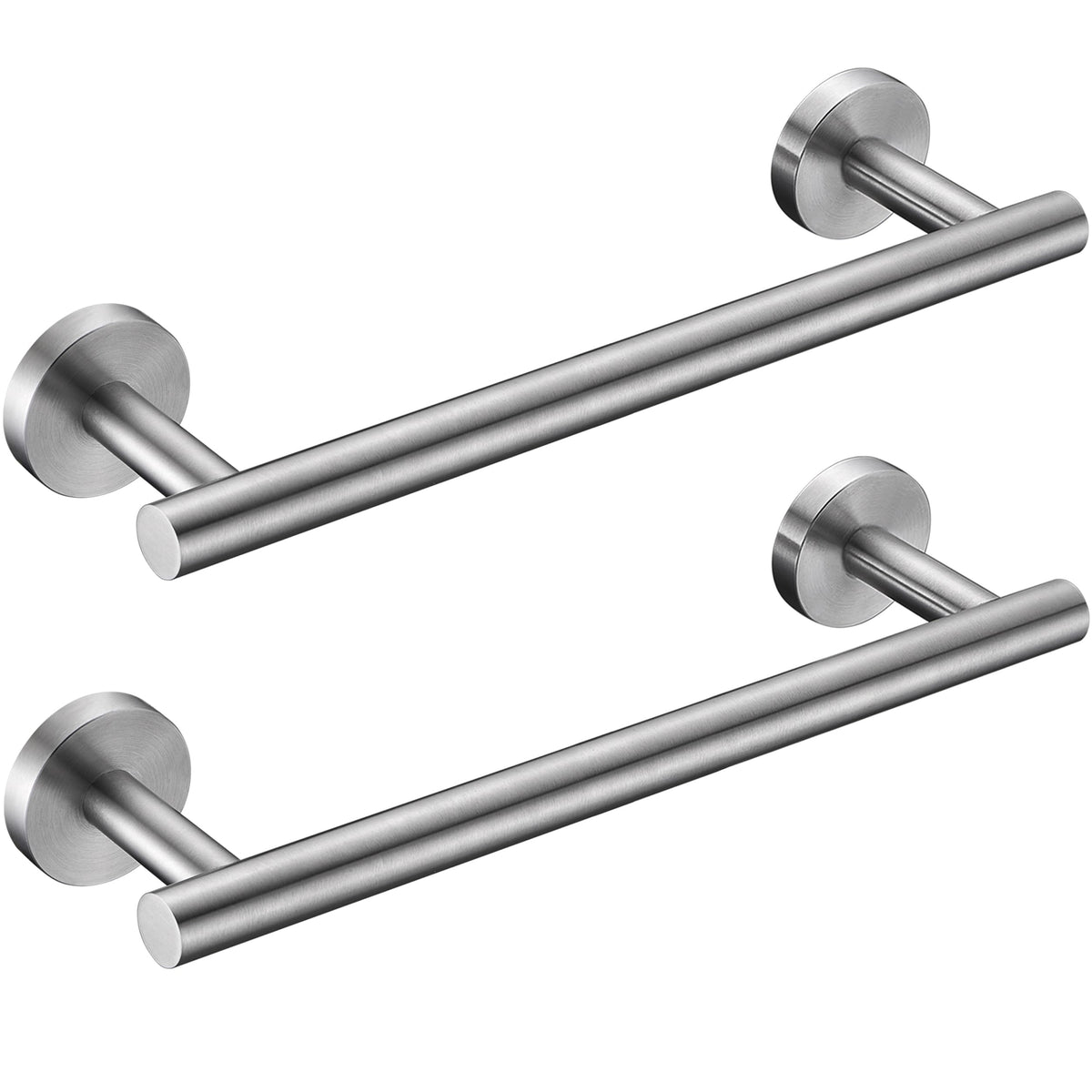 Nolimas Brushed Nickel Bath Towel Bar Single Bars Towel Rack Rod Classic Wall Mounted SUS304 Stainless Steel Bathroom Towel Holder Toilet Kitchen Towel Shelf Single Layer,16 inches