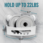 TAILI Corner Shower Caddy with Suction Cups, Wall Mounted Organizer Plastic Rack for Small Bathrooms, Kitchen, Removable Drill-Free Heavy Duty Shelf Basket, White