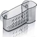 DecorRack Bath Caddy Basket with Suction Cups, 6 in, Clear (1 Pack)