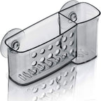 DecorRack Bath Caddy Basket with Suction Cups, 6 in, Clear (1 Pack)