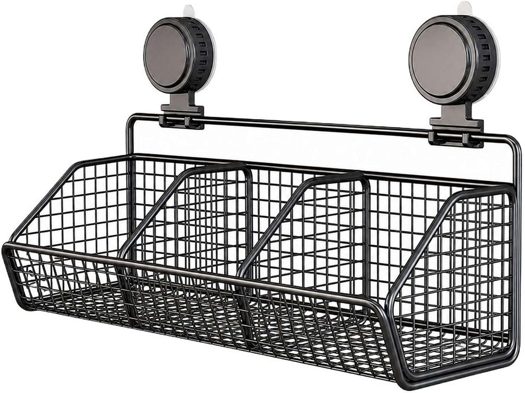 Metal Wire Hanging Storage Basket, Suction Cup Kitchen Basket (A3)