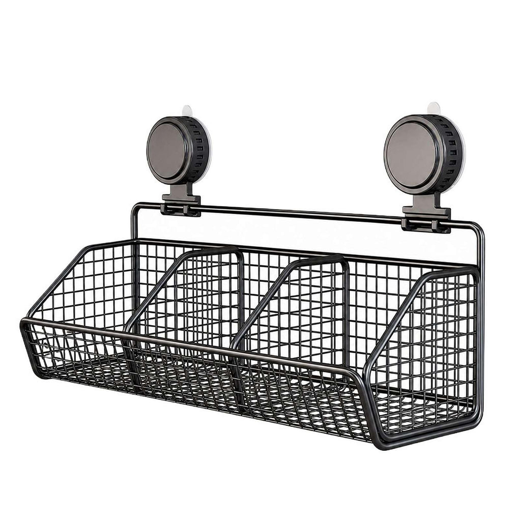 Metal Wire Hanging Storage Basket, Suction Cup Kitchen Basket (A3)