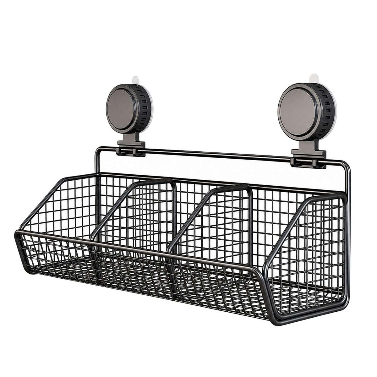 Metal Wire Hanging Storage Basket, Suction Cup Kitchen Basket (A3)