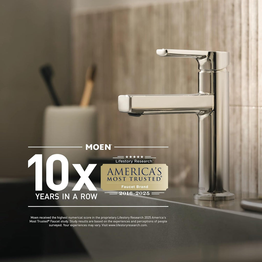 Moen Preston Brushed Nickel 24-Inch Single Wall Mounted Bathroom Towel Bar, DN8424BN