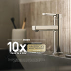 Moen Preston Brushed Nickel 24-Inch Single Wall Mounted Bathroom Towel Bar, DN8424BN
