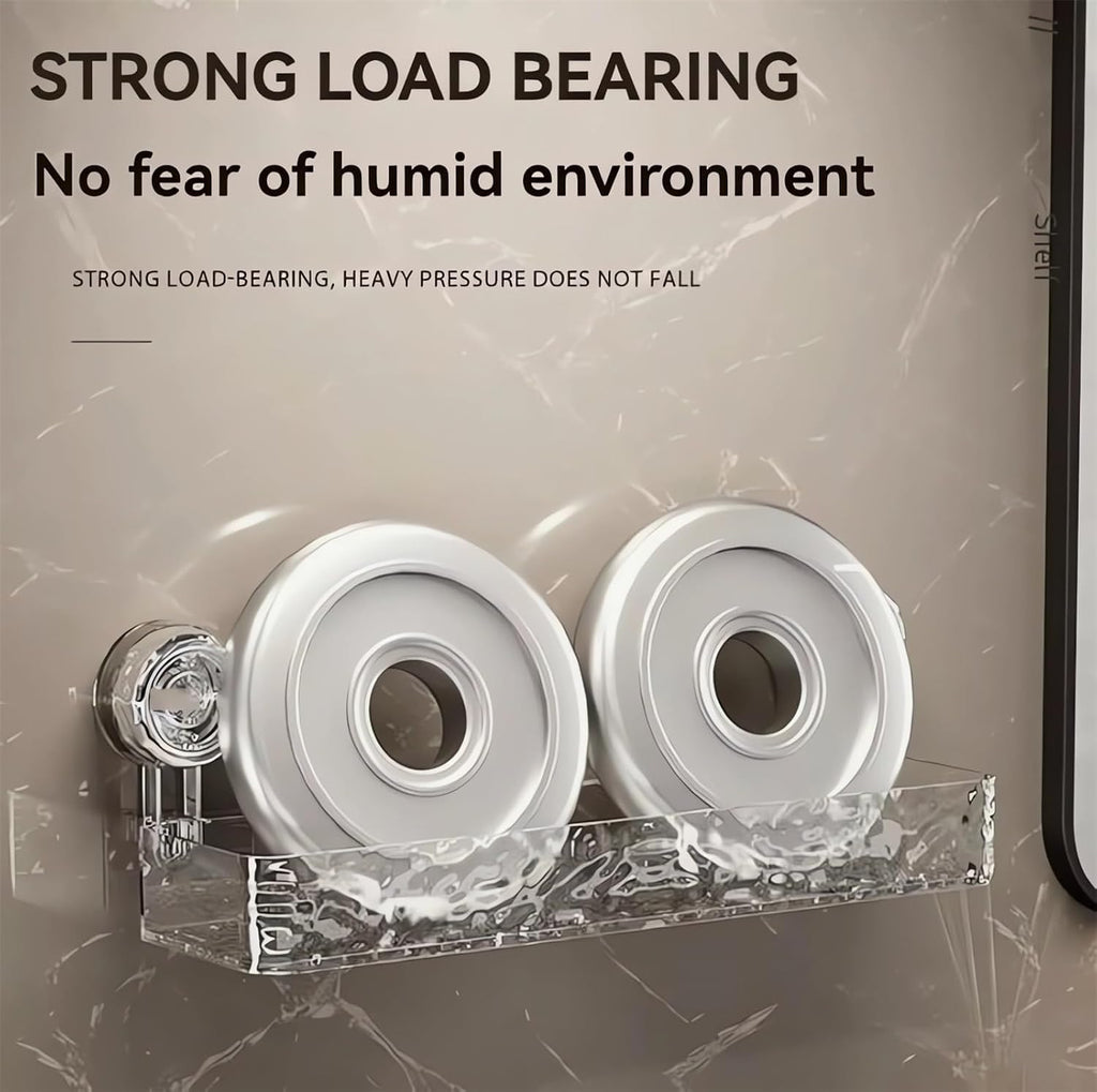 Corrugated Suction Cup Storage Holder Corner Shower Caddy Large Organizer Bathroom Shelf Clear Acrylic Shower Tray Shelves Inside Floating Shower Wall Shelf Bath Basket Rack Heavy Duty (Corner-Grey)