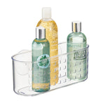 iDesign Hanging Suction Shower Caddy Basket, Clear