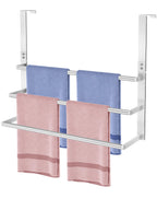 16Inch Over The Door Towel Rack, VOTZAAQ Stainless Steel Over Door Towel Holder, Door Towel Hanger with 3 Tier Towel Bars, Over Door Towel Storage for Bathroom, Brushed Nickel