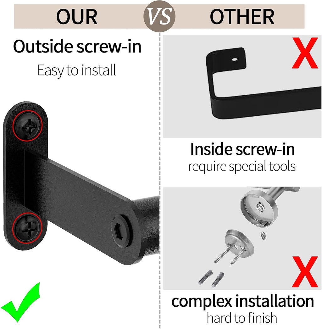 JUYSON Towel Bar for Bathroom, 30 Inch Single Towel Rack, Matte Black
