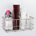 Strong Suction Cups Deep Shower Caddy Bath Shelf Rust-Free Stainless Steel Basket Shampoo Conditioner Holder for Bathroom Kitchen Tidy Organizer