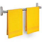 Powools Matte Black 24" Towel Rack, Rustproof Wall Mounted Towel Bar