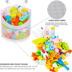 Ligereza Baby Bath Toy Organizer, Quick Drying, bath toy holder, Large Capacity Multi Use Shower Caddy (White)