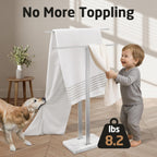 KES Standing Towel Racks for Bathroom 2-Tier, Floor Towel Rack Stand with Heavy Marble Base, Upgrade Steady Freestanding Design, Pro-Grade 18/8 Stainless Steel Brushed Finish, BTH217-2