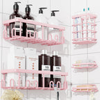 YASONIC Shower Caddy Adhesive, Rustproof Shower Organizer, Wall Shower Rack