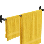 Powools Matte Black 24" Towel Rack, Rustproof Wall Mounted Towel Bar