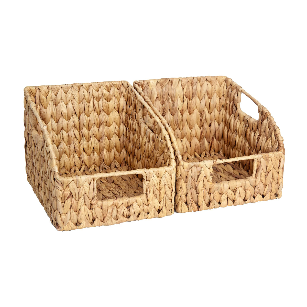 StorageWorks Wicker Baskets for Organizing,Brown Baskets for Storage,2-Pack
