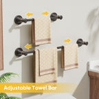 BESy Towel Racks for Bathroom Wall Mounted Bath Towel Bar Oil Rubbed Bronze