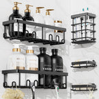 YASONIC Shower Caddy Adhesive, Rustproof Shower Organizer, Wall Shower Rack