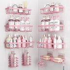 Liuoud 5 Pack Shower Caddy for Inside Shower, Gold Bathroom Storage Decor
