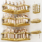 Veken Aluminum Corner Shower Caddy 4-Pack, Never Rust&Large Capacity, Grey