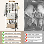3-Tier Freestanding Cabinet Towel Rack Metal Stand