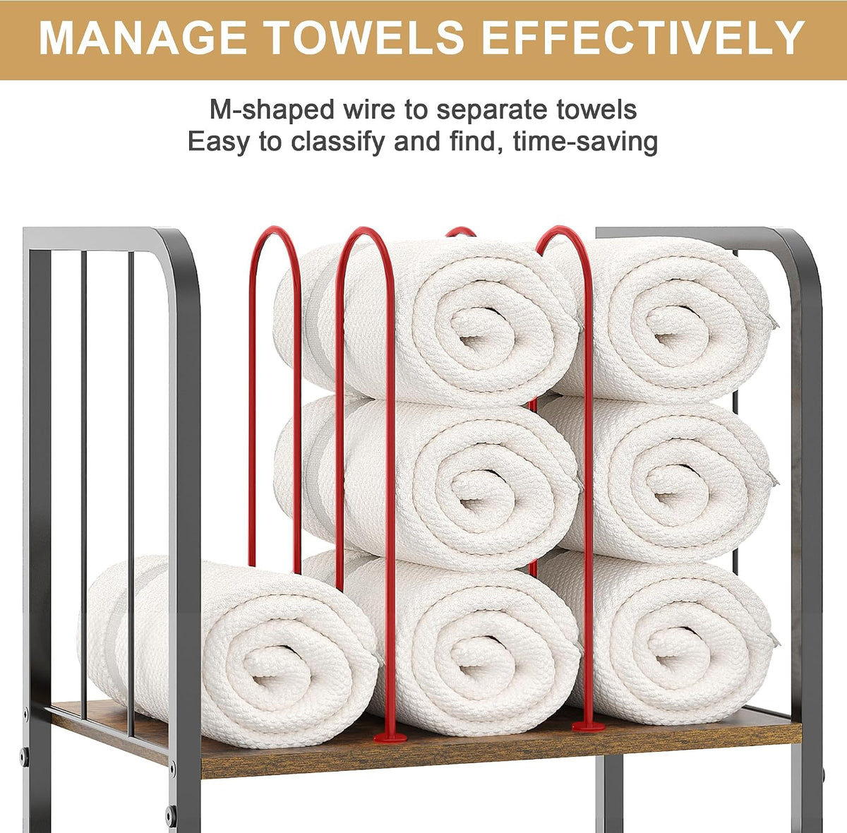 3-Tier Freestanding Towel Racks for Bathroom, Towel Rack Stand
