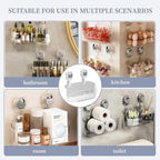 No-Drill Wall Mount Storage Box with Wave-Grip Suction Cups