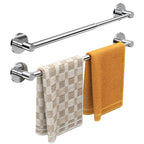 Towel Bar, Adhesive or Drill Wall Mount, Matte Black, 1 Pack