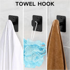 KLJKPA Black Bathroom Accessories Set, 4-Piece Bathroom Hardware Set