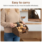 StorageWorks Wicker Baskets for Organizing,Brown Baskets for Storage,2-Pack