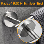 Nolimas Brushed Nickel Bath Towel Bar Single Bars Towel Rack Rod Classic Wall Mounted SUS304 Stainless Steel Bathroom Towel Holder Toilet Kitchen Towel Shelf Single Layer,16 inches