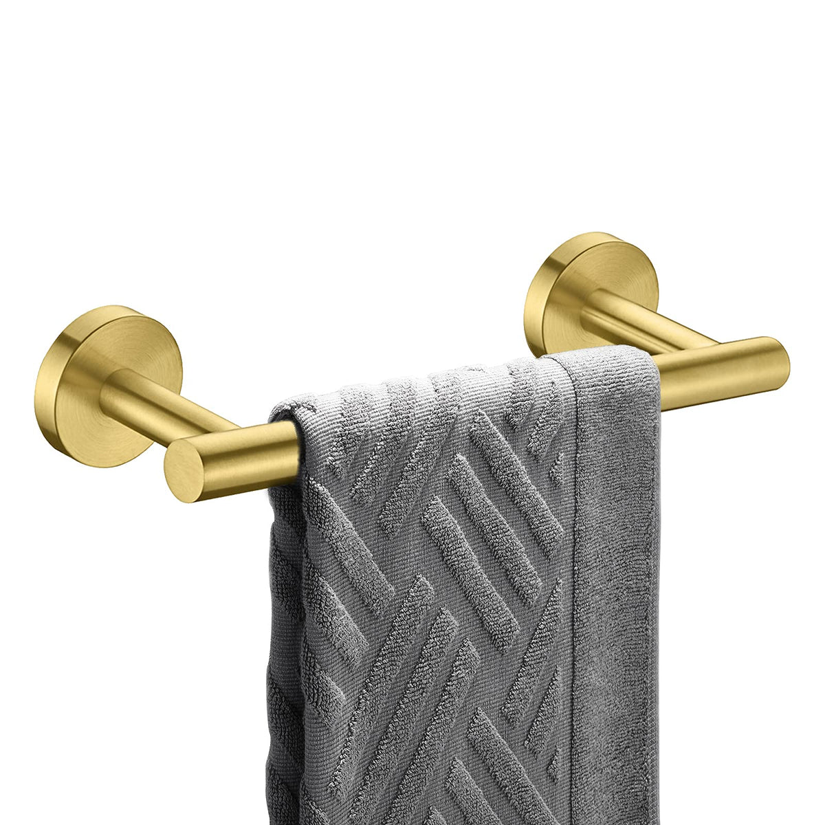 Nolimas Brushed Nickel Bath Towel Bar Single Bars Towel Rack Rod Classic Wall Mounted SUS304 Stainless Steel Bathroom Towel Holder Toilet Kitchen Towel Shelf Single Layer,16 inches