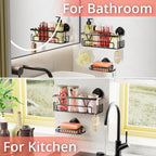 KEGII Suction Cup Shower Caddy Shower Organizer Shelf Bathroom Storage