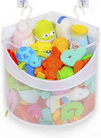 Ligereza Baby Bath Toy Organizer, Quick Drying, bath toy holder, Large Capacity Multi Use Shower Caddy (White)