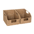 StorageWorks Wicker Baskets for Organizing,Brown Baskets for Storage,2-Pack
