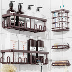 YASONIC Shower Caddy Adhesive, Rustproof Shower Organizer, Wall Shower Rack