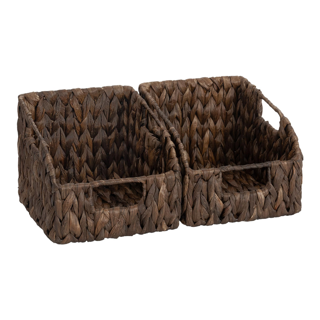StorageWorks Wicker Baskets for Organizing,Brown Baskets for Storage,2-Pack