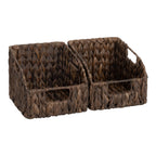 StorageWorks Wicker Baskets for Organizing,Brown Baskets for Storage,2-Pack