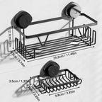 KEGII Suction Cup Shower Caddy Shower Organizer Shelf Bathroom Storage