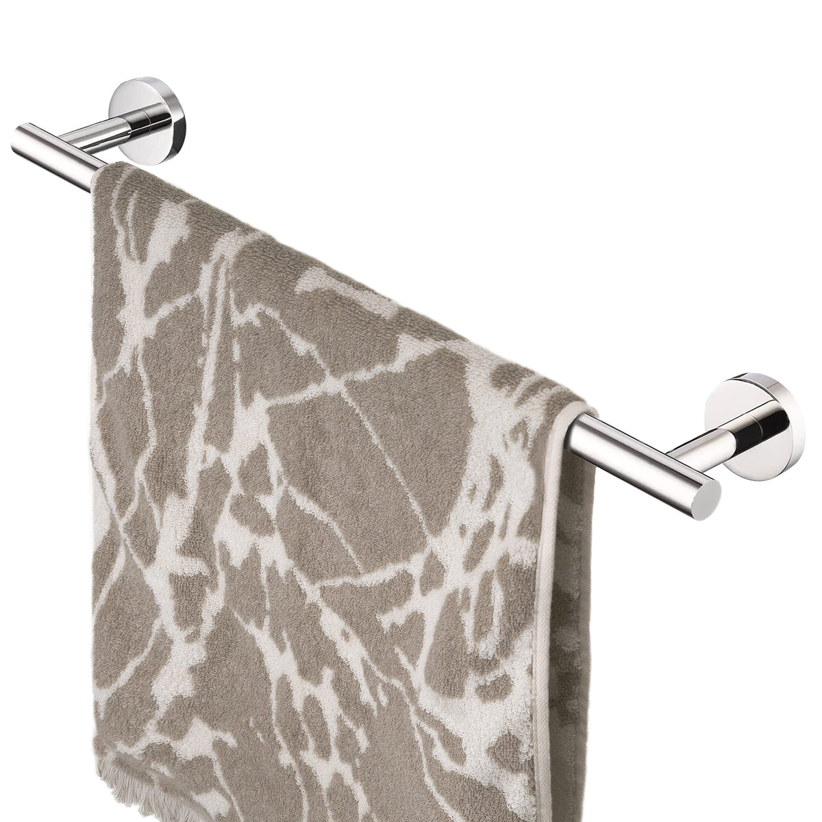 HITSLAM Brushed Nickel 24 Inch Towel Bar for Bathroom, SUS304 Stainless Steel Bathroom Towel Rack Wall Mounted, Modern Home Decor Bath Towel Holder with Hardware Accessories (Total Length 25.7 Inch)