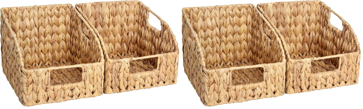 StorageWorks Wicker Baskets for Organizing,Brown Baskets for Storage,2-Pack