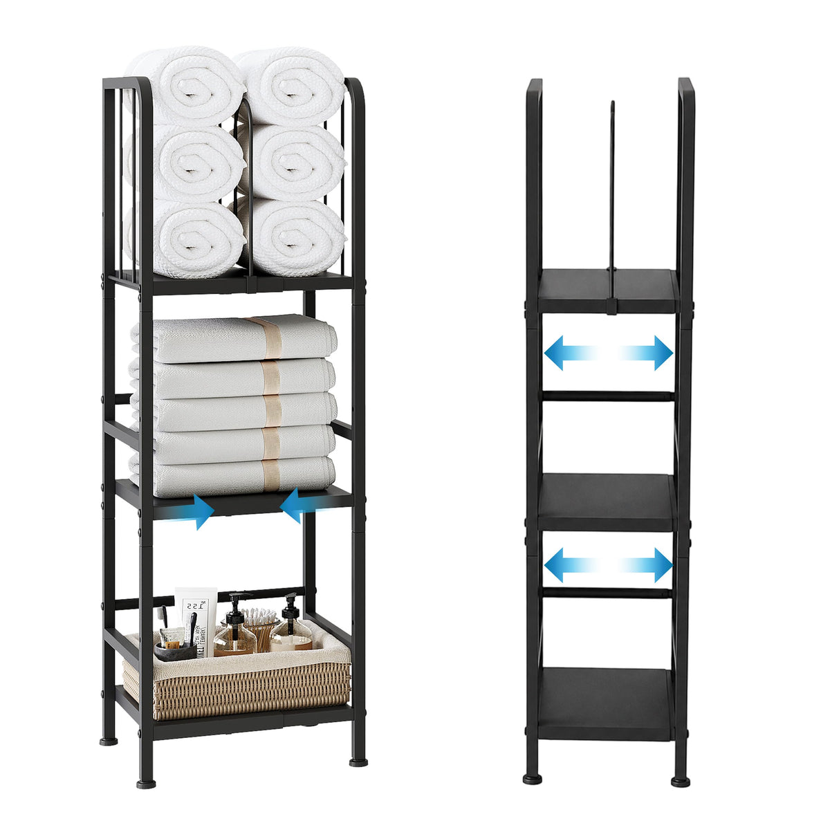 4-Tier Freestanding Towel Racks for Bathroom, Towel Rack Stand