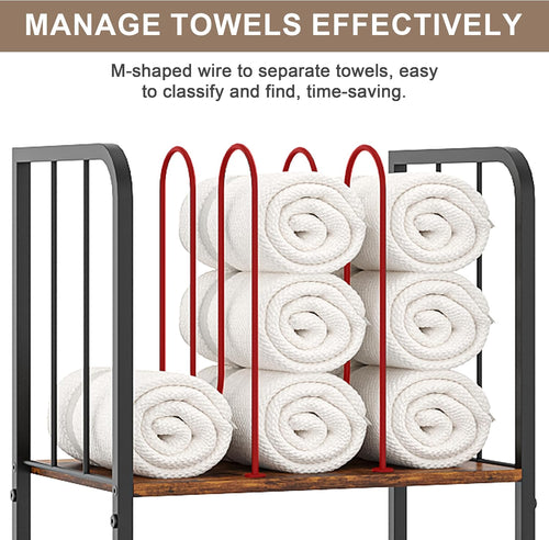 4-Tier Freestanding Towel Racks for Bathroom, Towel Rack Stand
