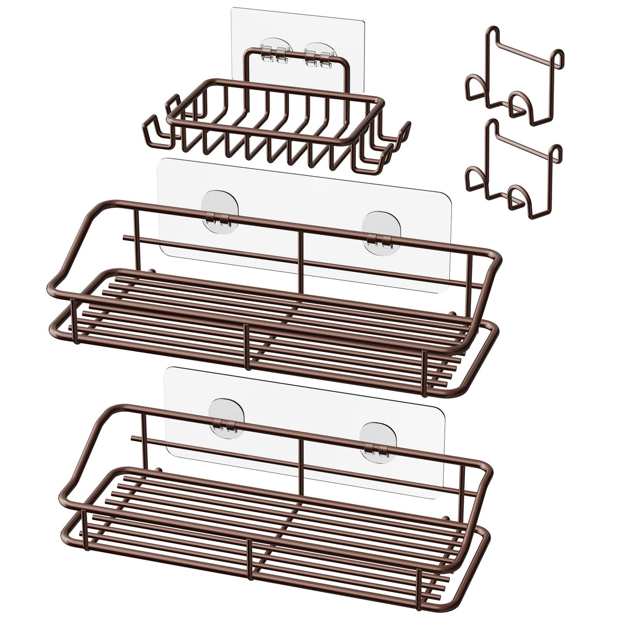 Nieifi Shower Caddy Adhesive, Shower Shelves, Shampoo Holder for Bathroom
