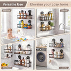 JOTPE Shower Caddy Suction Cup, No Drill Shower Shelves for Bath, 2 Pack