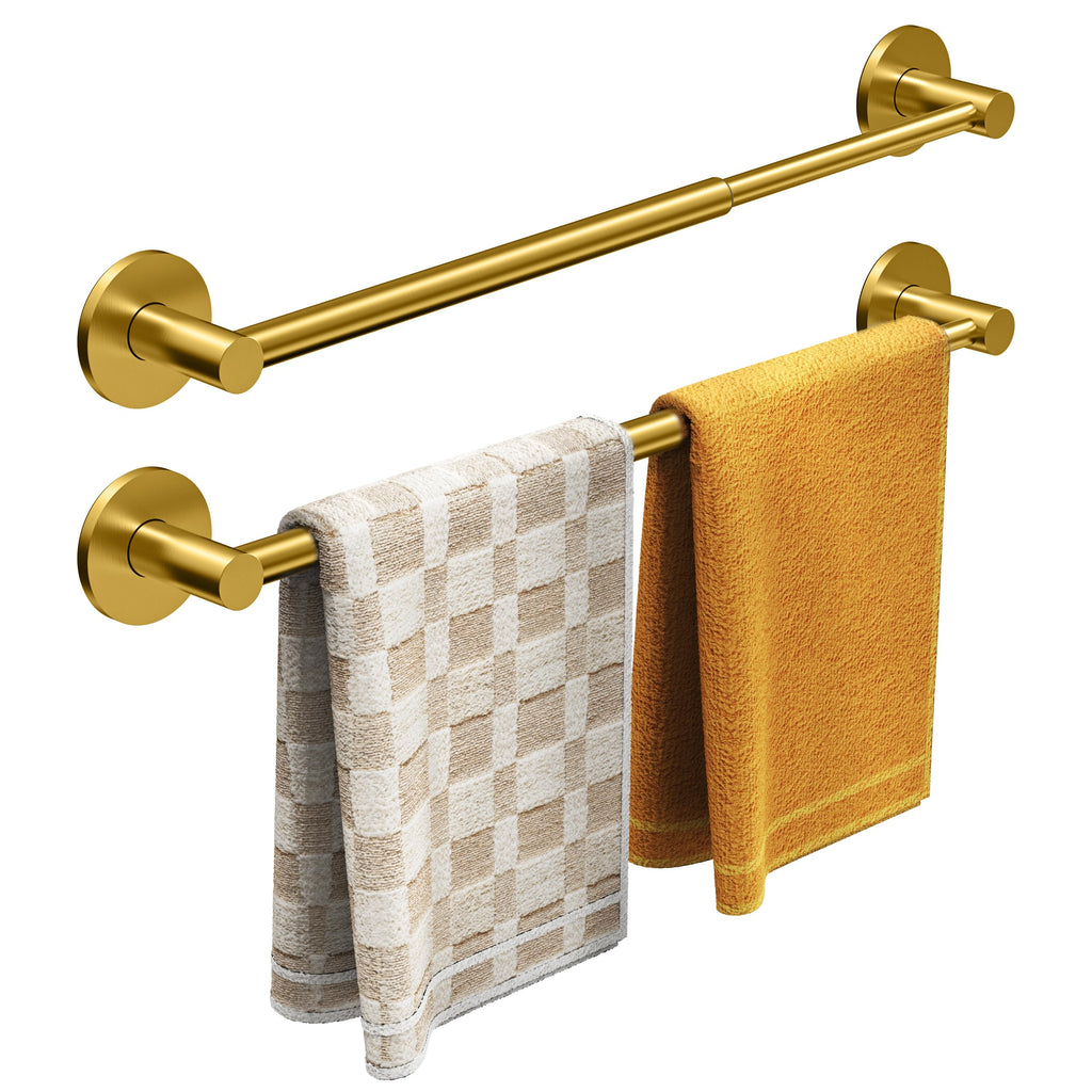 Towel Bar, Adhesive or Drill Wall Mount, Matte Black, 1 Pack