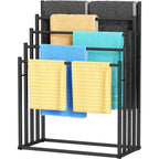 Honiter Towel Racks for Bathroom, 4 Tier Wide Towel Drying Rack Outdoor, Free Standing Towel Rack, Pool Towel Blanket Stand and Display Rack for Oversized Bath Towels