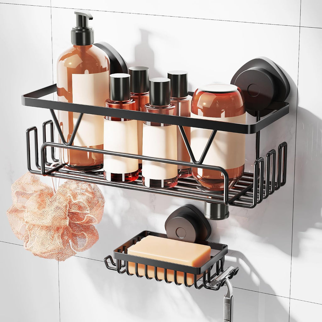 KEGII Suction Cup Shower Caddy Shower Organizer Shelf Bathroom Storage