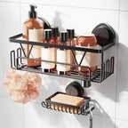 KEGII Suction Cup Shower Caddy Shower Organizer Shelf Bathroom Storage