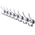 Dseap Coat Rack Wall Mounted - 5 Tri Hooks, Heavy Duty, Stainless Steel, Metal Coat Hook Rail for Coat Hat Towel Purse Robes Mudroom Bathroom Entryway (Black, 2 Packs)